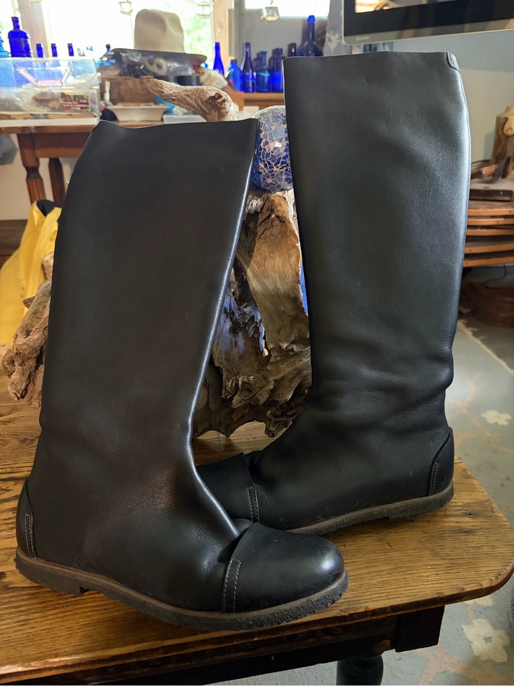 Fausto Santini Black Women's Tall Leather Boots - Classic Knee-High Style